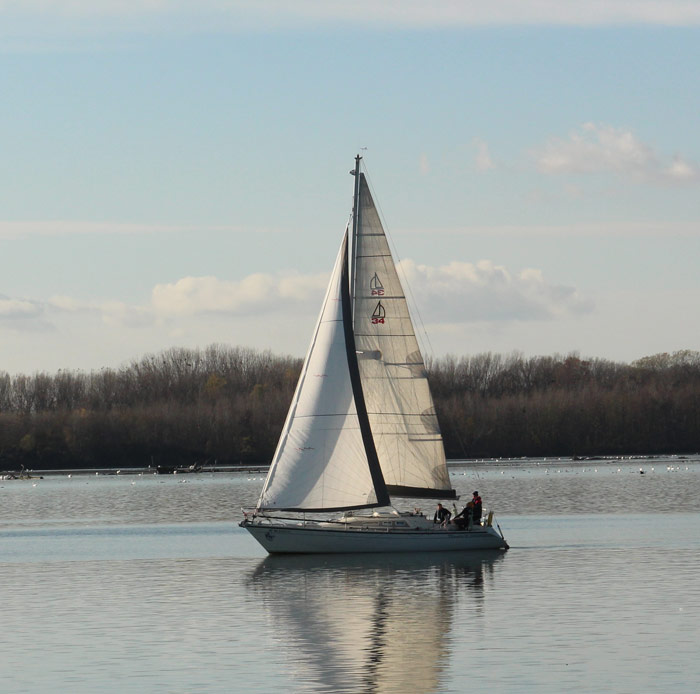Tréning jachtingu na Dunaji